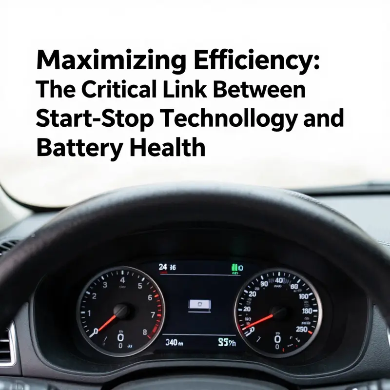 Illustration of start-stop technology illustrating its mechanics and components.