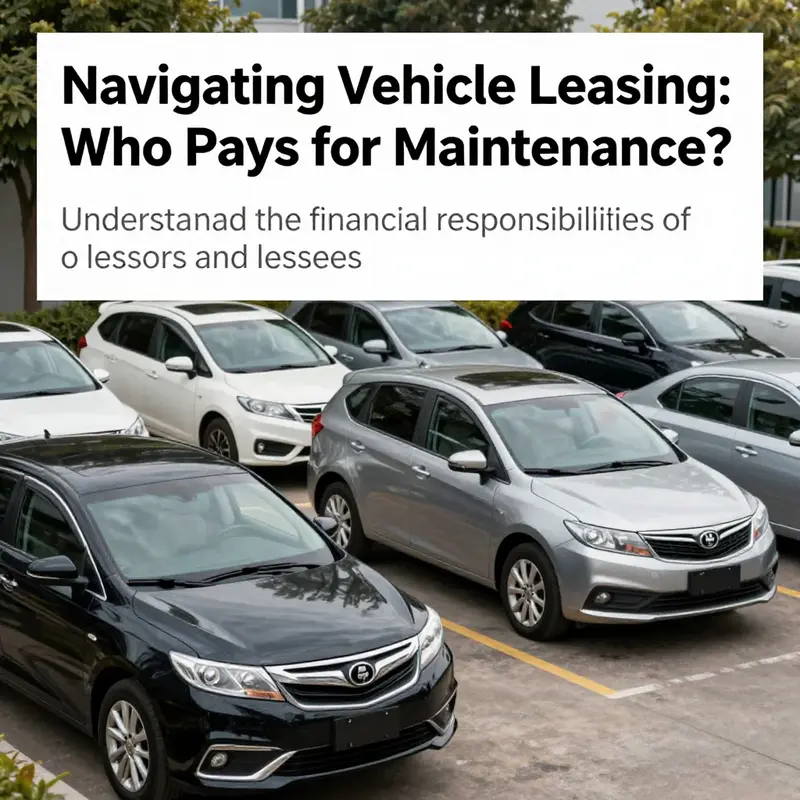 An image depicting a business site with parked leased vehicles, underscoring the leasing industry's approach to maintenance responsibilities.