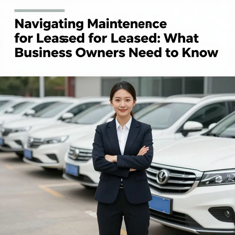 A business owner proudly managing a fleet of leased vehicles, showcasing professionalism and care.