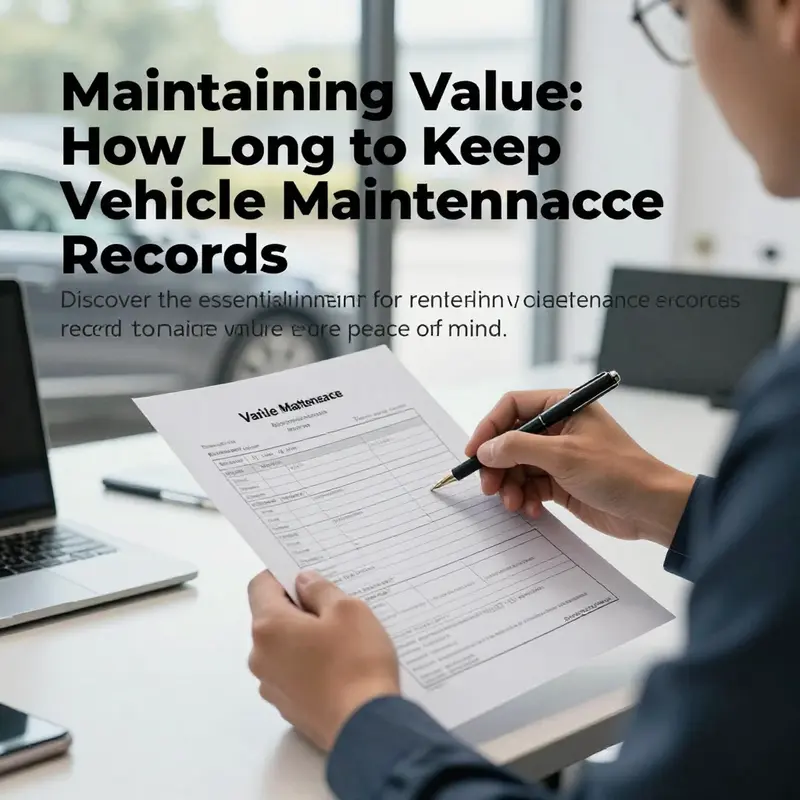 Business owner organizing vehicle maintenance records in a professional setting.