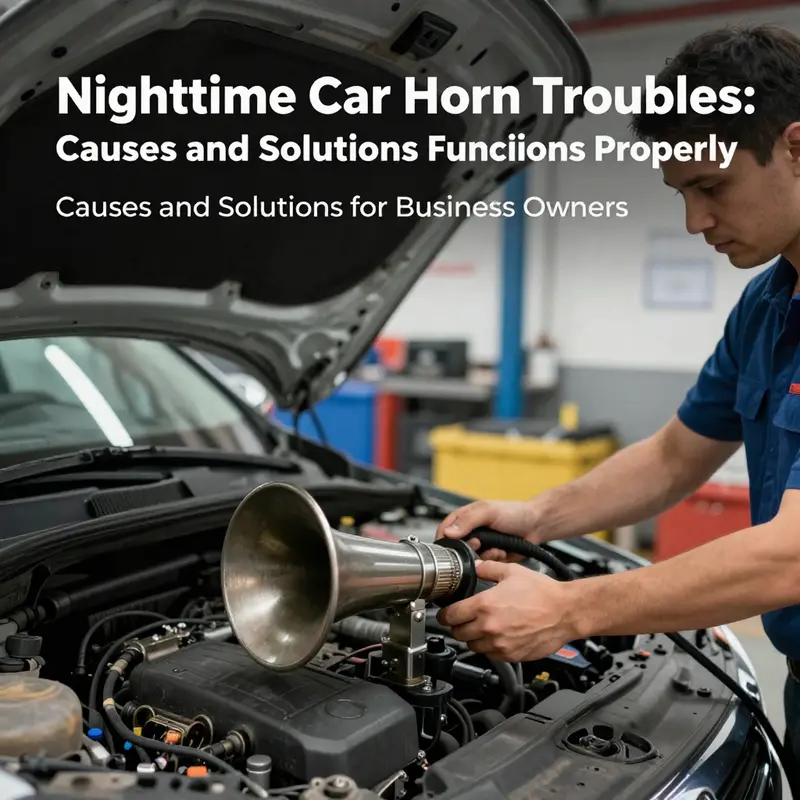 Examining the components of a car horn that may malfunction unexpectedly at night.