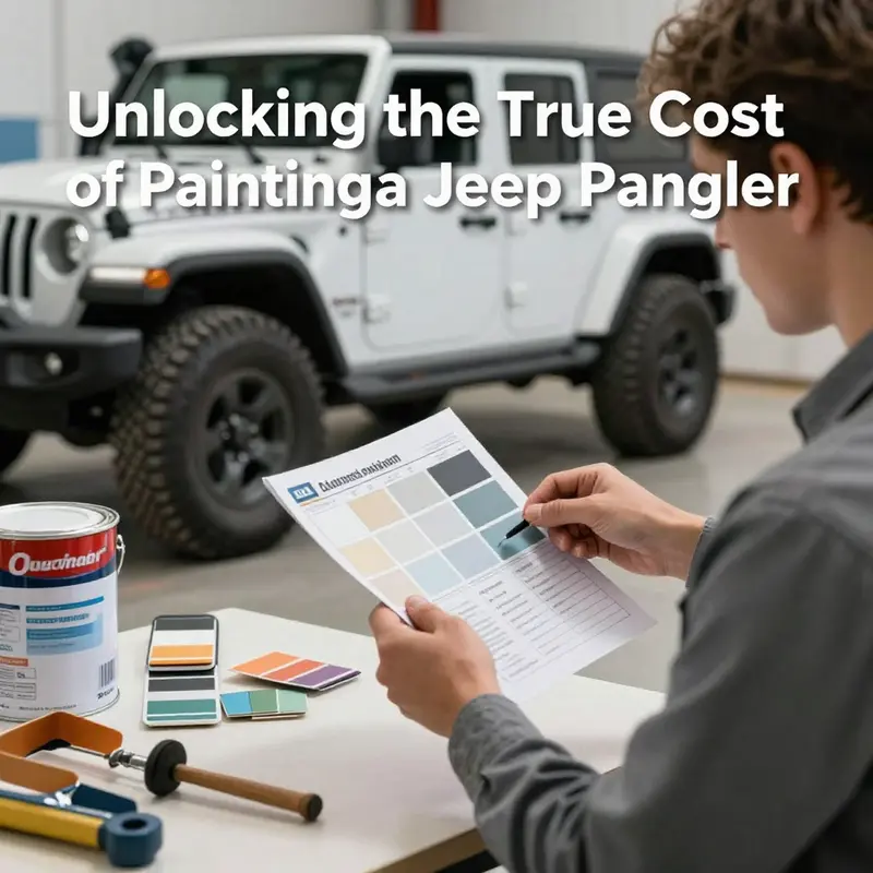 A comprehensive breakdown of the various costs involved in painting a Jeep Wrangler.