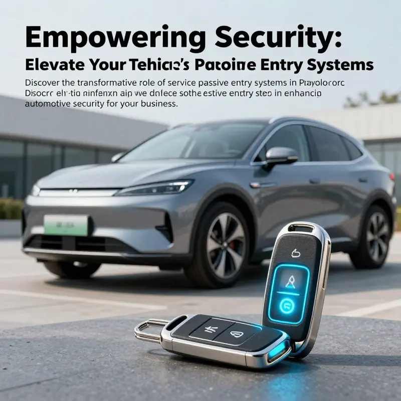 Cover image illustrating advanced vehicle security with a smart key fob in the foreground, representing service passive entry systems.