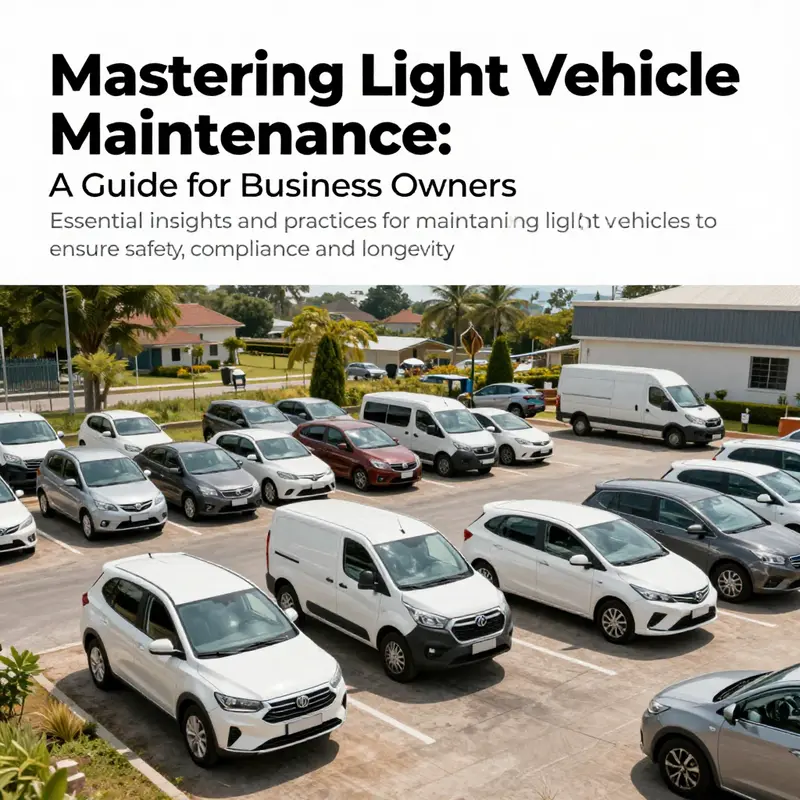 A fleet of light vehicles parked in a scenic area, illustrating successful vehicle maintenance practices.