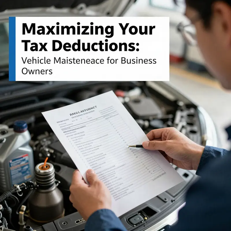 Identifying deductible vehicle maintenance costs for business-related driving.