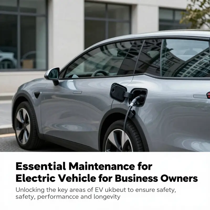 A modern electric vehicle in a city charging station, highlighting the importance of regular maintenance.