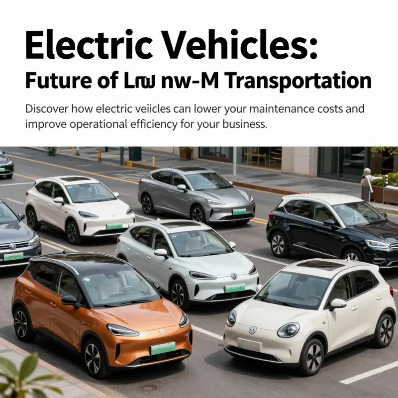 A variety of electric vehicles parked in a city environment, highlighting the trend towards eco-friendly transportation solutions.