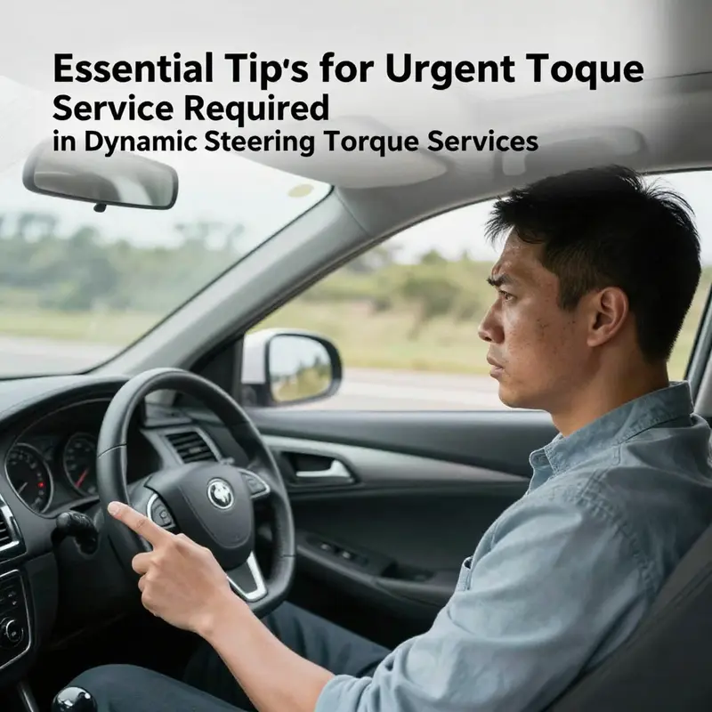 Warning lights indicating potential issues in a dynamic steering torque system.