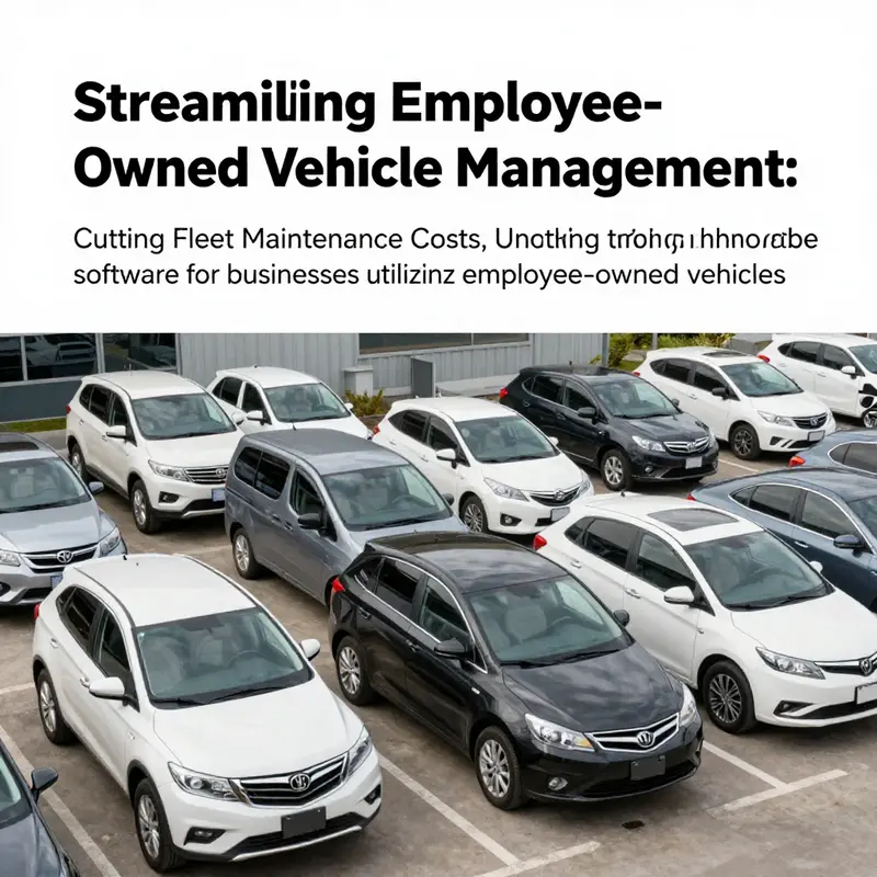 A well-organized parking lot showcasing various employee-owned vehicles.