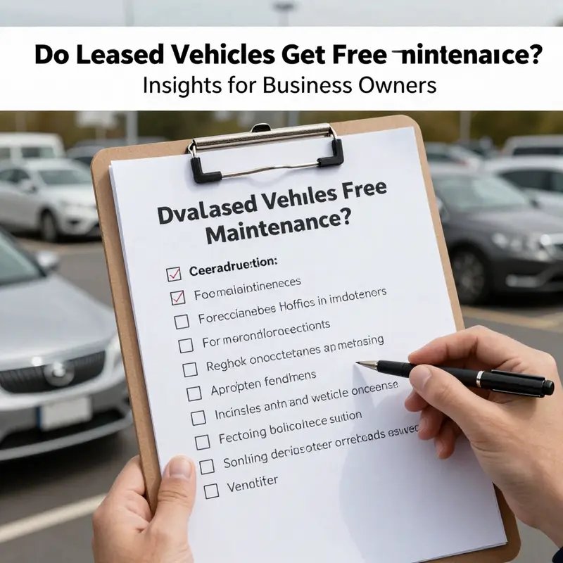 A business owner analyses leasing terms emphasizing free maintenance aspects.