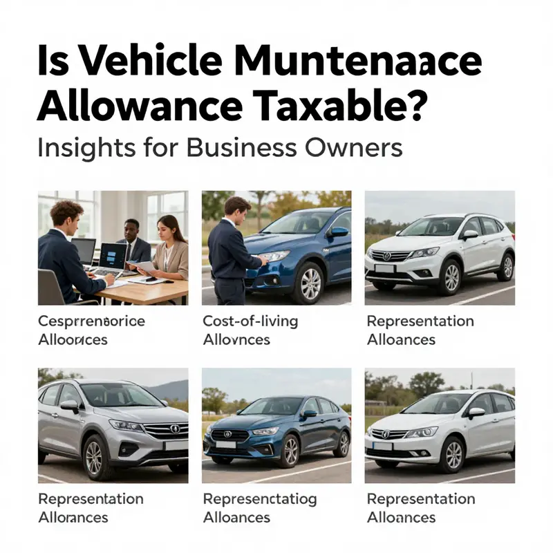 Discussing the tax implications of vehicle maintenance allowances in a business setting.