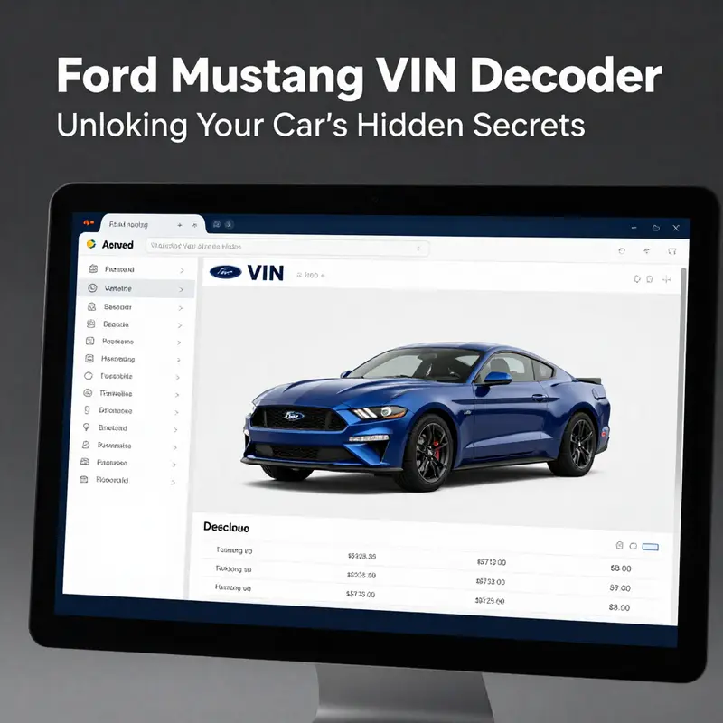 Understanding the basics of the Ford Mustang VIN structure.