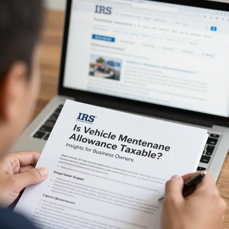 Discussing the tax implications of vehicle maintenance allowances in a business setting.