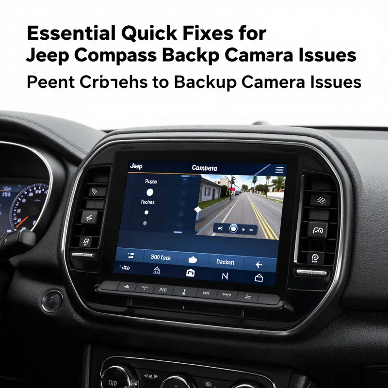 Dashboard display showing backup camera functionality when shifted into reverse.
