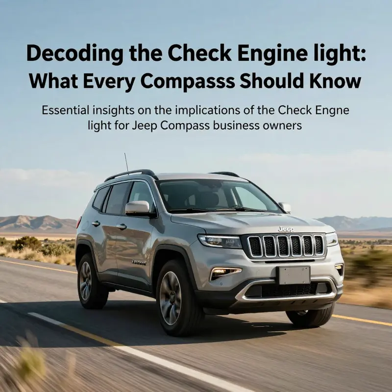 A Jeep Compass navigating a scenic road, representing its importance for business owners dependent on vehicle reliability.