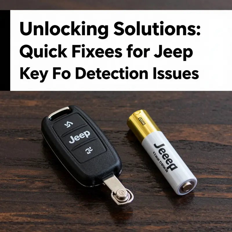Replacing the battery in your Jeep key fob can resolve detection issues.