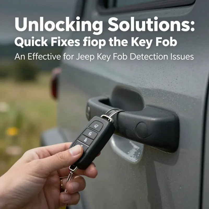 Replacing the battery in your Jeep key fob can resolve detection issues.