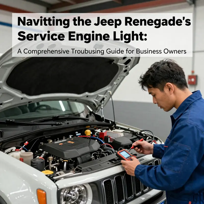 Mechanic following a methodical troubleshooting process on a Jeep Renegade service engine light issue.