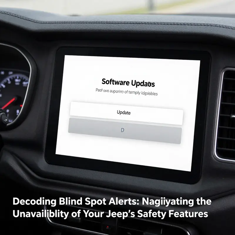 Inspect the Jeep’s side mirror sensors for obstructions that may affect the blind spot alert system.