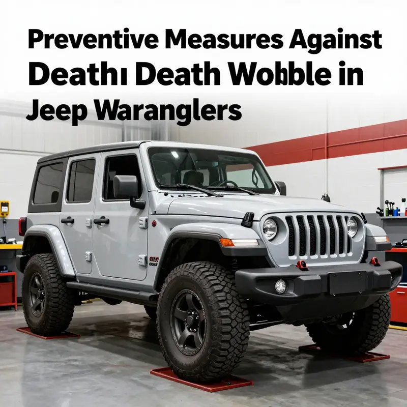 Detailed view of suspension components in a Jeep Wrangler that can contribute to death wobble.