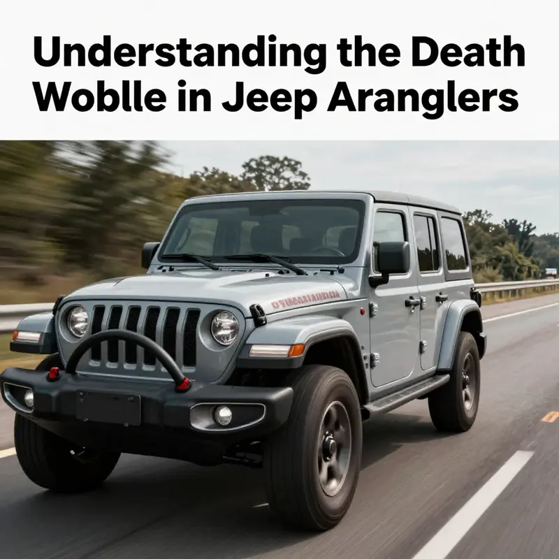 Detailed view of suspension components in a Jeep Wrangler that can contribute to death wobble.