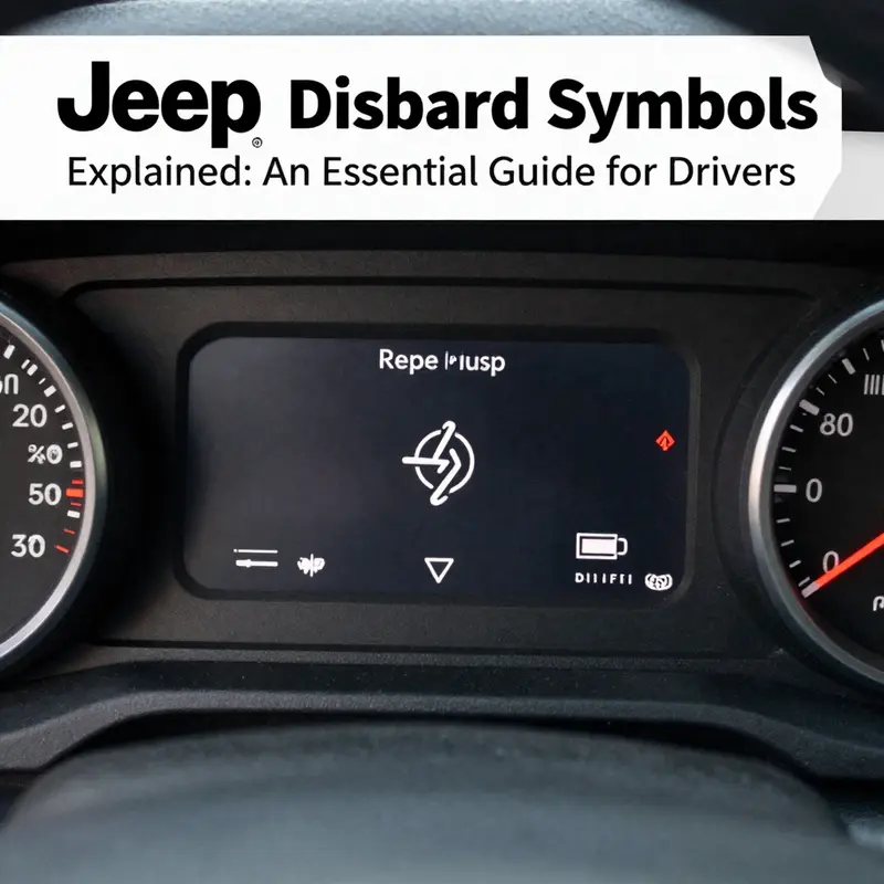 A Jeep dashboard showcasing various warning and indicator symbols, emphasizing the need for understanding their meanings.