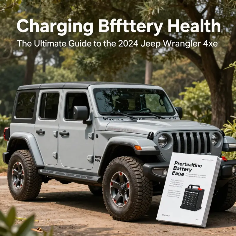 A visual guide outlining the charging options available for the Wrangler 4xe, focusing on electric range and charging time.