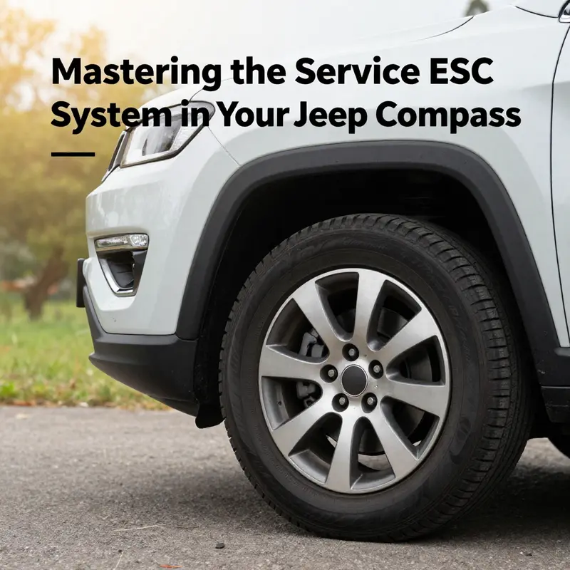 A close-up of Jeep Compass dashboard highlighting the ESC system functionality.