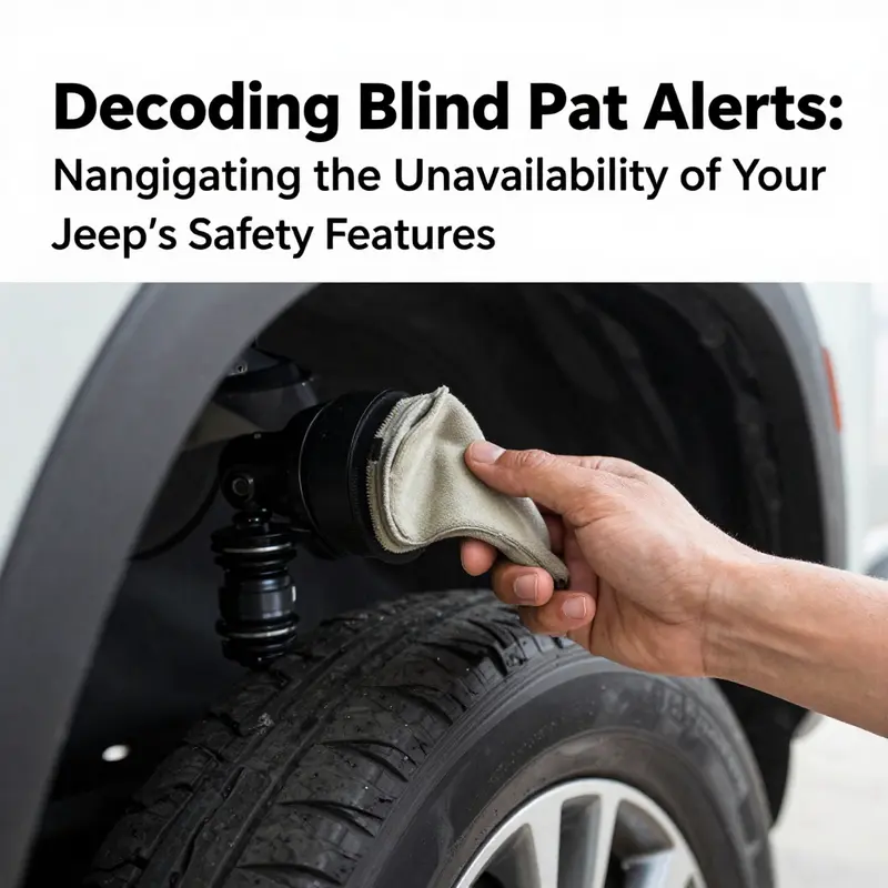 Inspect the Jeep’s side mirror sensors for obstructions that may affect the blind spot alert system.