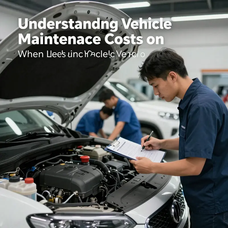 Business owner inspecting a leased vehicle during maintenance.
