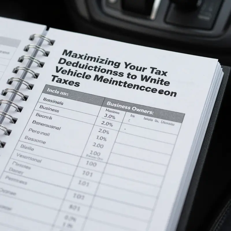 Identifying deductible vehicle maintenance costs for business-related driving.