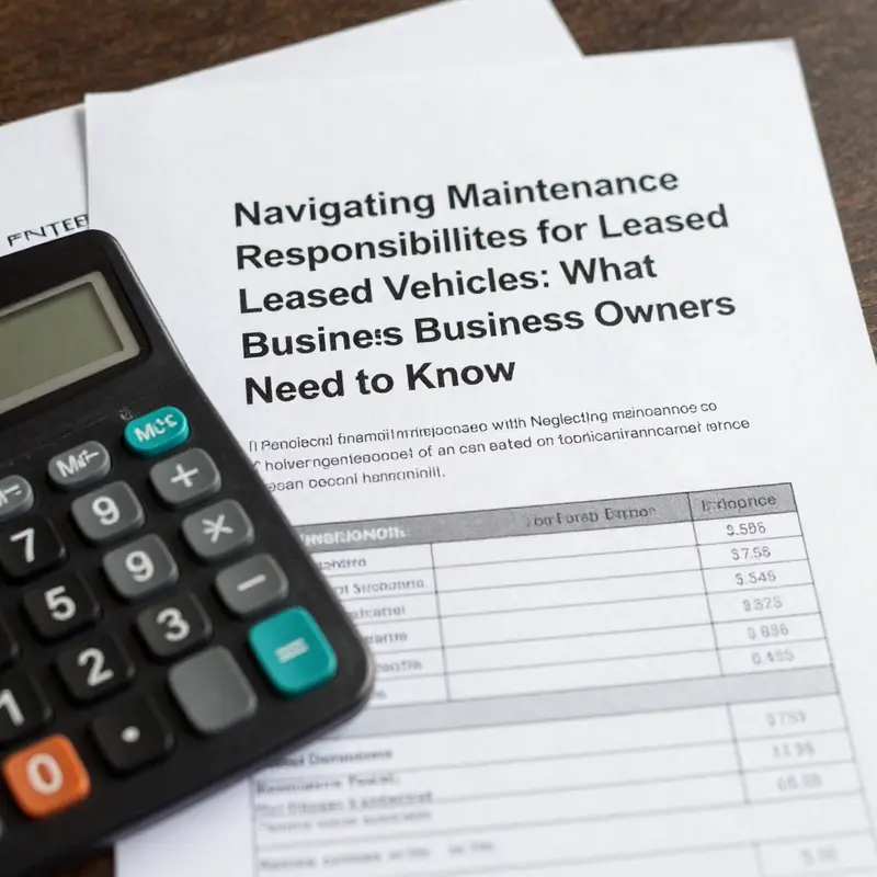 A business owner diligently performing maintenance checks on a leased vehicle to ensure compliance with lease obligations.