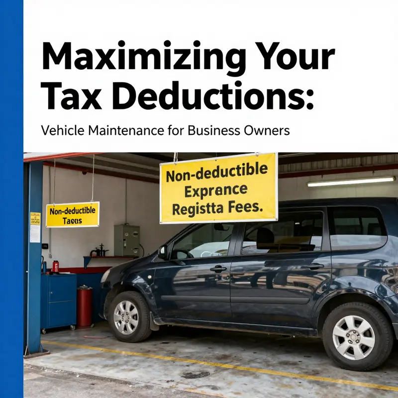 Identifying deductible vehicle maintenance costs for business-related driving.