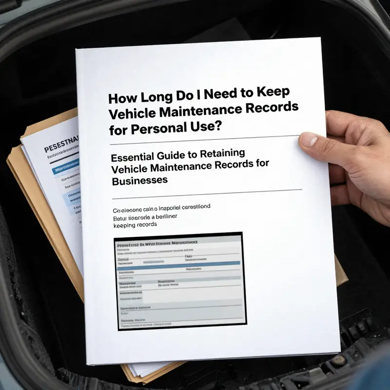 Organized maintenance records for personal vehicles illustrate the importance of documenting upkeep.
