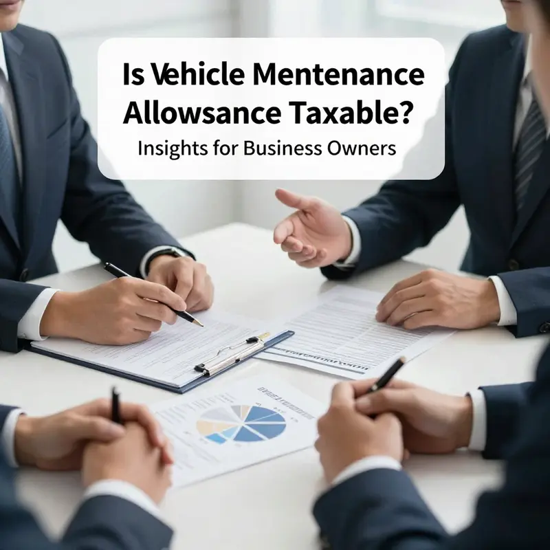 Discussing the tax implications of vehicle maintenance allowances in a business setting.