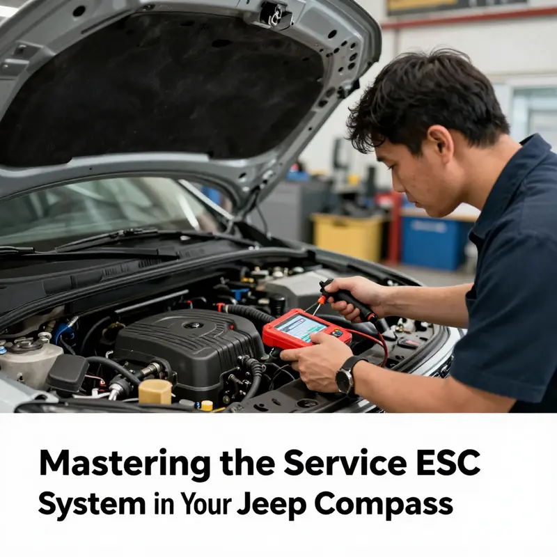 A close-up of Jeep Compass dashboard highlighting the ESC system functionality.