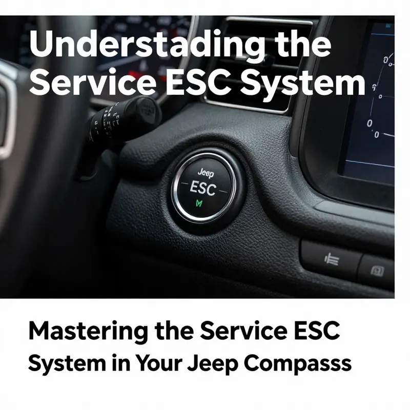 A close-up of Jeep Compass dashboard highlighting the ESC system functionality.