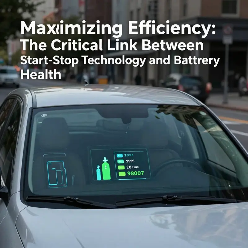 Illustration of start-stop technology illustrating its mechanics and components.