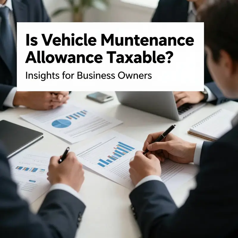 A business meeting focused on discussing taxes related to vehicle maintenance allowances.