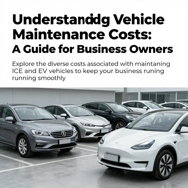 A lineup of various vehicles including electric and traditional cars parked together, representing vehicle maintenance diversity.