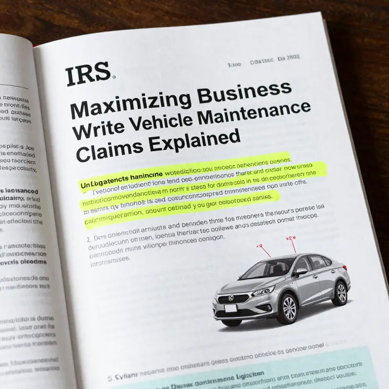 Business owner assessing vehicle maintenance write-offs.