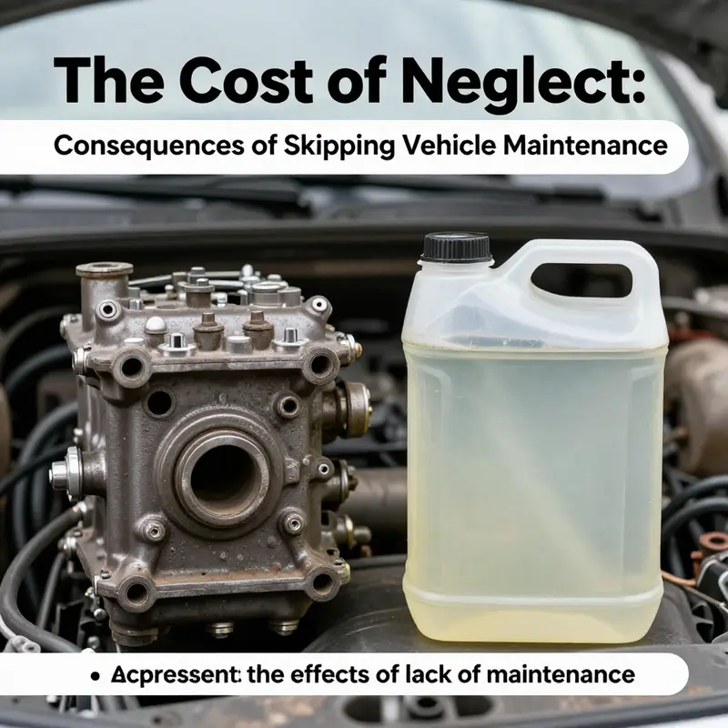 The negative impact of neglecting engine oil changes and air filters on vehicle performance.