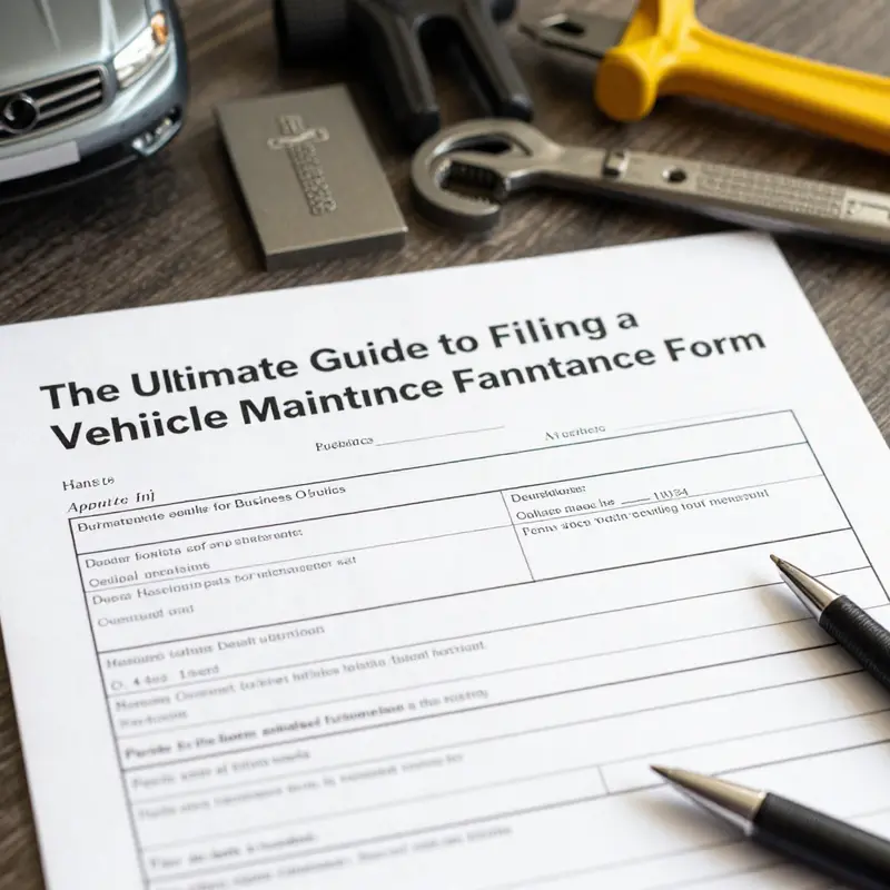 An example of a completed vehicle maintenance form showcasing precise vehicle details.