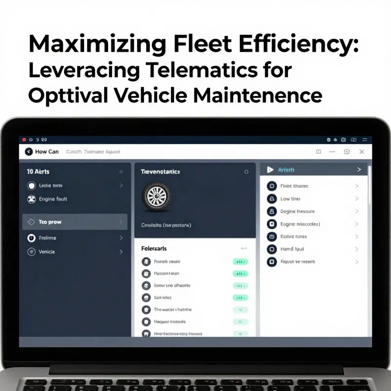 A fleet manager utilizes telematics to monitor vehicle health in real-time.