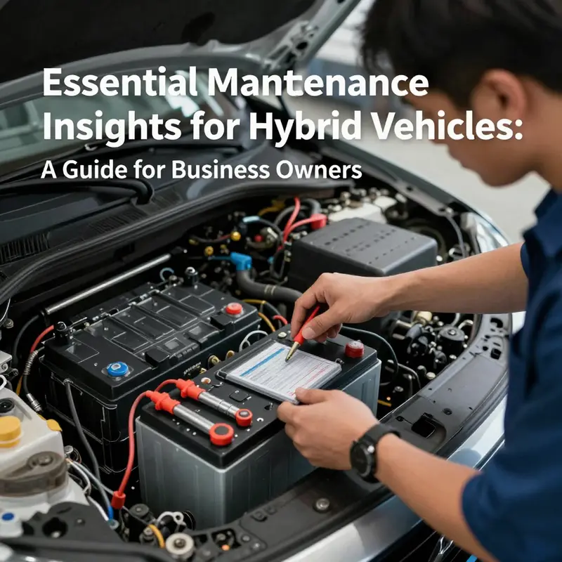 A technician performing essential battery maintenance on a hybrid vehicle.