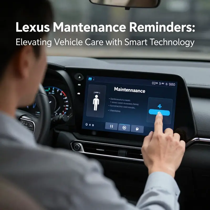 Overview of Lexus technology showcasing maintenance reminders and real-time vehicle diagnostics.