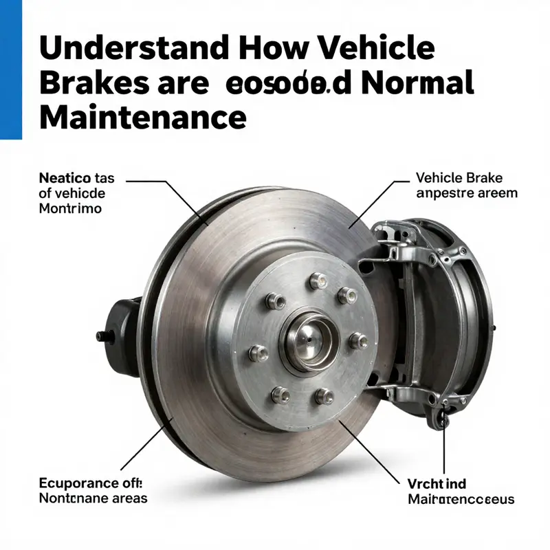 The close-up view of a brake system highlights the importance of regular maintenance.