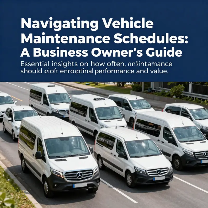 An image showing a fleet of well-maintained vehicles, emphasizing the significance of regular vehicle maintenance for businesses.