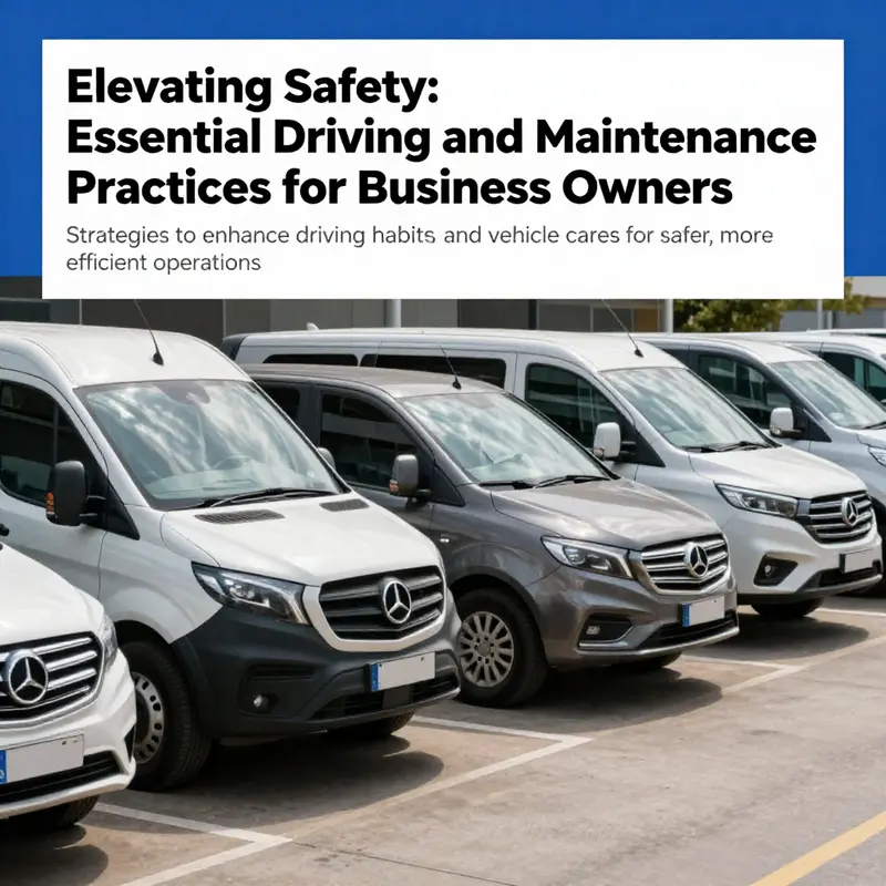 A fleet of well-maintained business vehicles, symbolizing commitment to safety and responsibility.