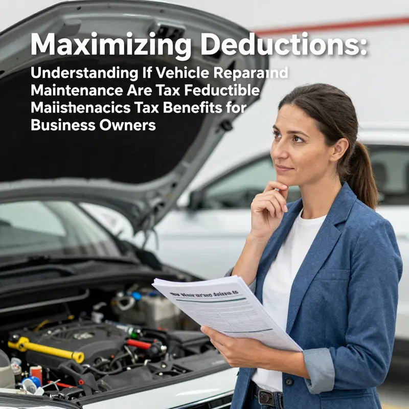 Understanding the deductibility of vehicle repairs for self-employed individuals.